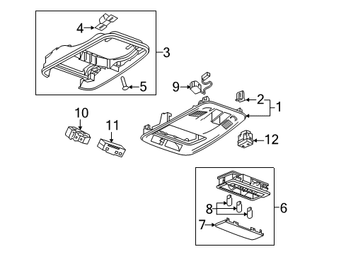 2019 Chevy Cruze Overhead Console Diagram