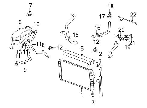 2001 Oldsmobile Alero Thermostat Diagram for 24577288
