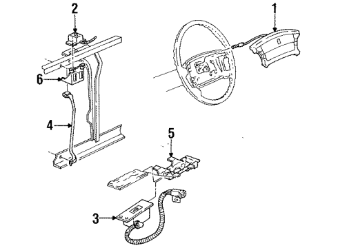1989 Cadillac DeVille Impact Sensor Diagram for 16088734