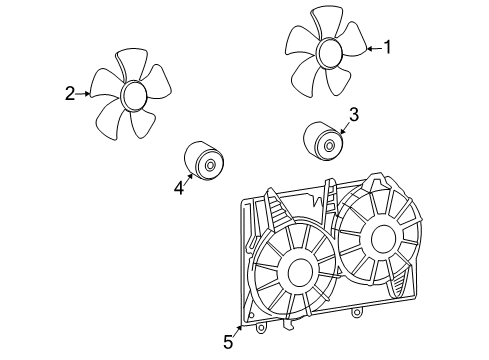 2006 Cadillac SRX Cooling System, Radiator, Water Pump, Cooling Fan Diagram 4 - Thumbnail