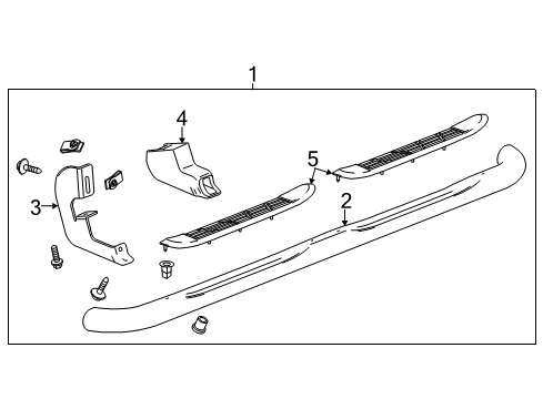2016 GMC Sierra 2500 HD Running Board Diagram 5 - Thumbnail