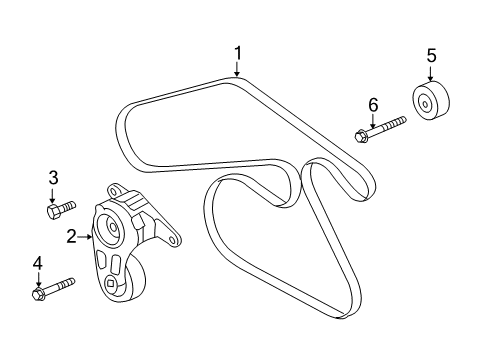 2012 Chevy Impala Belts & Pulleys Diagram