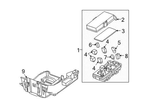 2010 Pontiac G6 Junction Block Diagram for 25980768