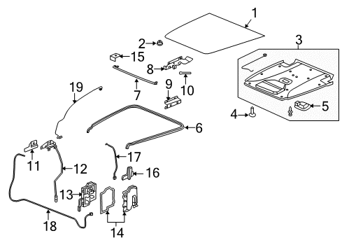 2005 Chevy SSR Compartment Lid Diagram