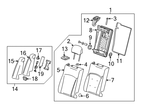 2016 Buick LaCrosse Seat Back Pad, Rear Diagram for 26207154