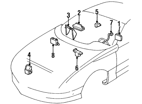1993 Pontiac Firebird Clockspring Diagram for 26050811