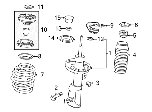 2016 Buick LaCrosse Struts & Components - Front Diagram 2 - Thumbnail