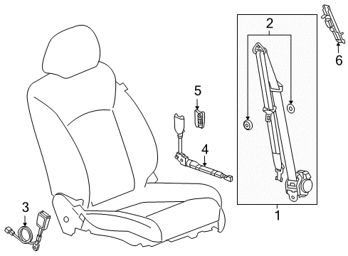 2015 Chevy Cruze Front Seat Belts Diagram