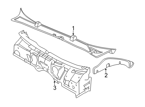 2003 Buick Park Avenue Cowl Diagram