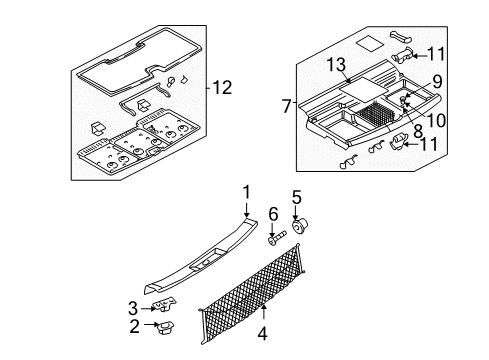 1997 Chevy Venture Interior Trim - Rear Body Diagram