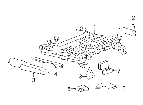 2007 Buick Lucerne Tracks & Components Diagram 2 - Thumbnail