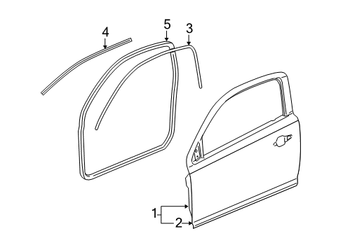 2007 Pontiac G5 Door & Components Diagram