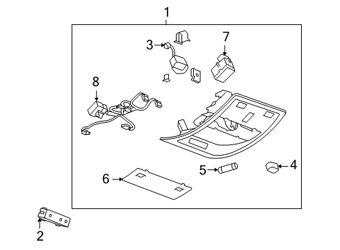 2012 GMC Sierra 1500 Overhead Console Diagram 4 - Thumbnail