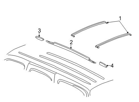 2006 Cadillac Escalade ESV Luggage Carrier Diagram