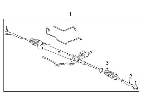 2006 Cadillac SRX P/S Pump & Hoses, Steering Gear & Linkage Diagram 2 - Thumbnail