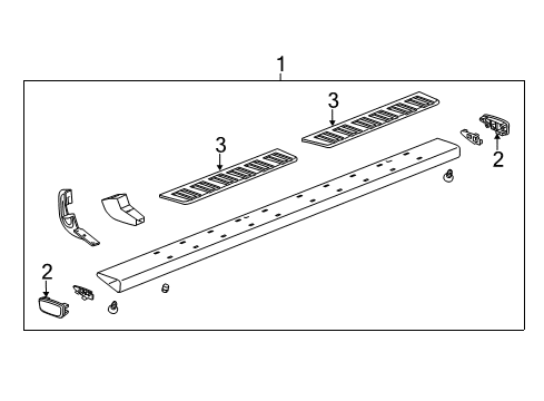 2017 Cadillac Escalade ESV Running Board Diagram 3 - Thumbnail