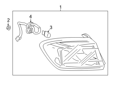 2017 Chevy Cruze Tail Lamp Assembly, Rear Driver Side Diagram for 84332798