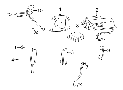 2000 Buick LeSabre Air Bag Components Diagram