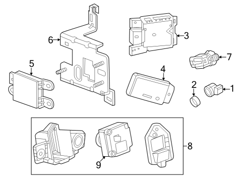 2023 Cadillac LYRIQ Control Module Diagram for 87839991