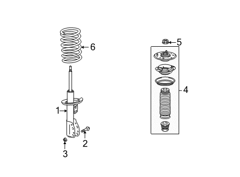 2005 Saturn Vue Struts & Components - Front Diagram