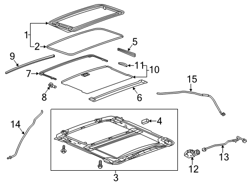2013 Cadillac ATS Sunroof Diagram