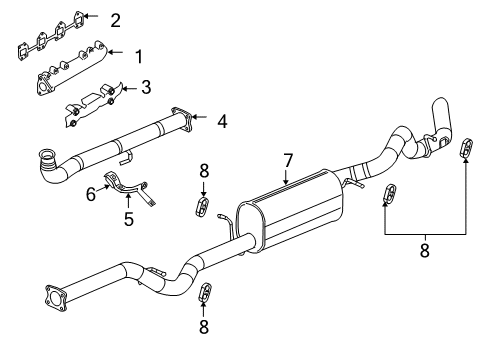 2001 Chevy Silverado 2500 HD Muffler Diagram for 88983229