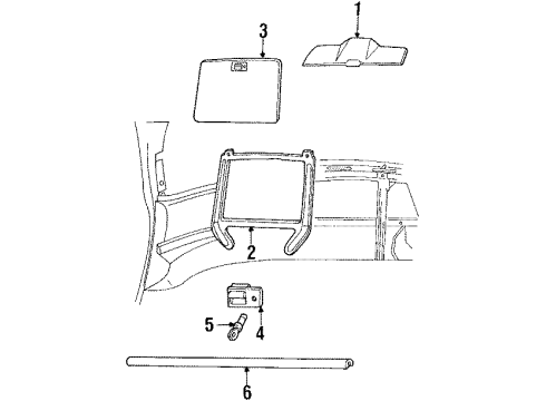 1988 Buick Reatta Cylinder & Keys Diagram for 12507459