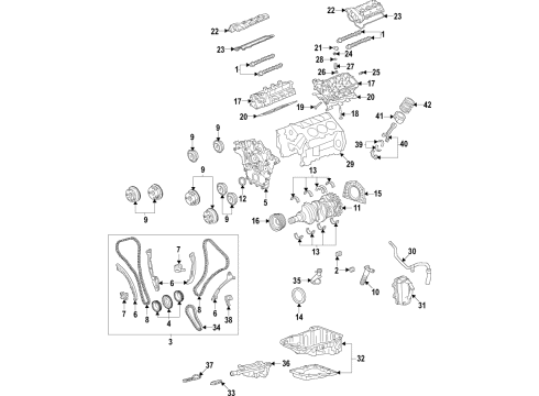 2021 Cadillac XT6 Timing Chain Diagram for 12694716