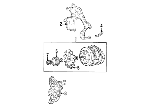 1988 Chevy C1500 Pulley Diagram for 10495514