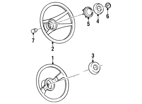 1988 Chevy Cavalier Horn Diagram for 3992304