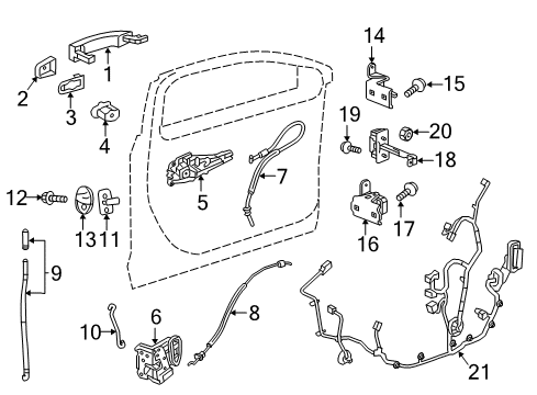 2020 Buick Regal TourX Window Regulator, Front Driver Side Diagram for 39176499