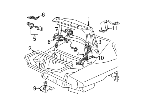 2002 Buick Century Trunk Lid Diagram