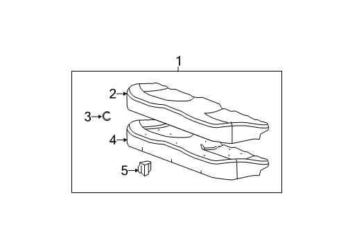 2012 Buick LaCrosse Rear Seat Components Diagram 3 - Thumbnail