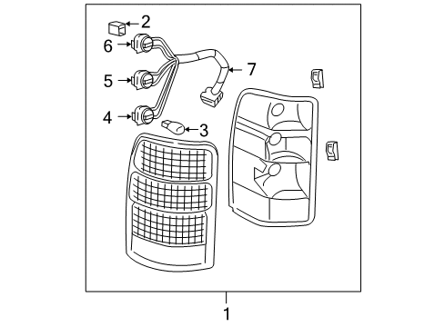 2006 Cadillac Escalade ESV Combination Lamps Diagram