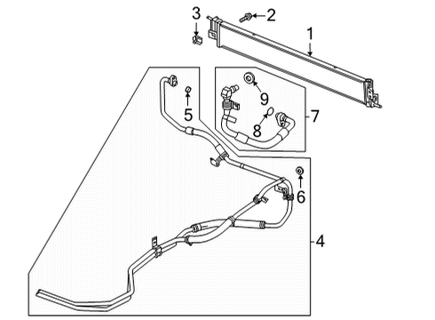 2021 Chevy Silverado 2500 HD Transmission Cooler Diagram for 84682180