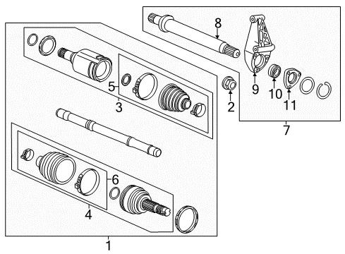 2016 Buick Encore Drive Axles - Front Diagram