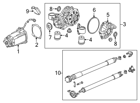 2010 GMC Terrain Differential - Rear Diagram