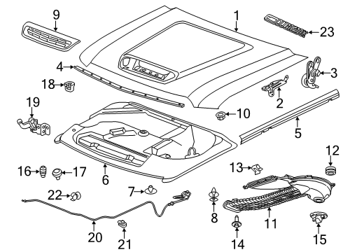 2019 GMC Sierra 2500 HD Release Cable Diagram for 23498697