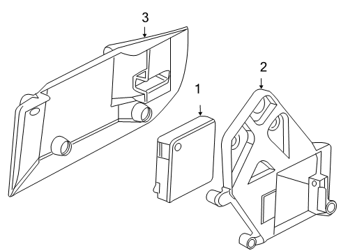2014 Cadillac Escalade Outer Bracket, Passenger Side Diagram for 15941274
