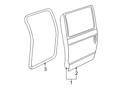 2004 Cadillac Escalade EXT Rear Door Diagram