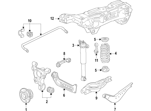 2019 Buick Regal Sportback Coil Spring, Rear Diagram for 84312877