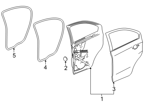 2012 Chevy Sonic Rear Door, Body Diagram 2 - Thumbnail