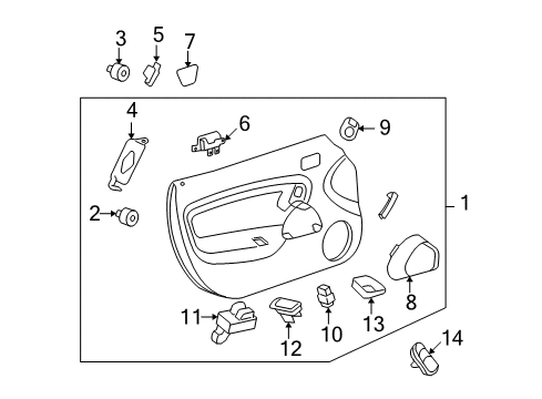 2010 Saturn Sky Door & Components Diagram