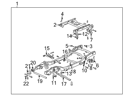 2003 GMC Sierra 1500 Frame & Components Diagram 2 - Thumbnail