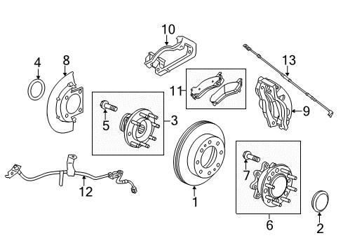 2016 Chevy Silverado 3500 HD Brake Pads Diagram for 87827069