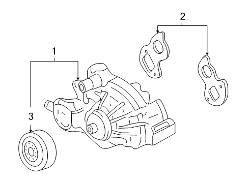 2011 GMC Sierra 1500 Cooling System, Radiator, Water Pump, Cooling Fan Diagram 3 - Thumbnail