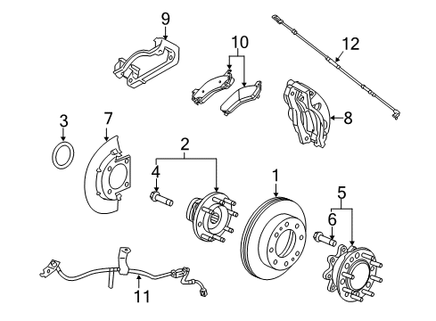 2008 GMC Sierra 2500 HD ABS Sensor, Rear Diagram for 20938121