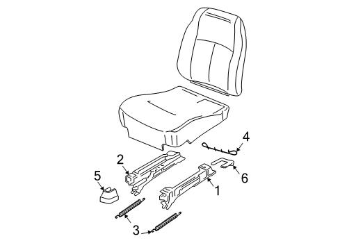 2000 Chevy Malibu Rear Cover, Front Diagram for 22614170