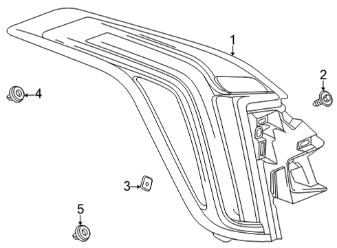 2022 Cadillac CT4 Tail Lamps Diagram