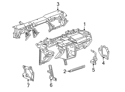 2008 Pontiac G5 Instrument Panel, Upper Diagram for 20898305